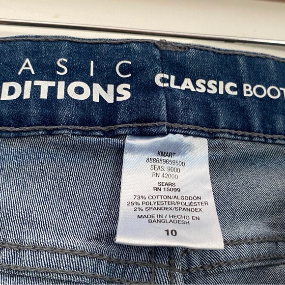 Basic Additions Blue Jeans s.10 cropped flared cutoffs excellent condition $95 - Picture 5 of 11